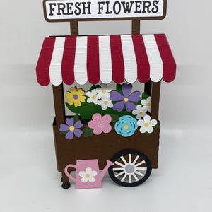 All Occasion Card-Flower Cart Card-Birthday Card-Mother’s Day Card-Box Card-3D-Handmade-Free Shipping