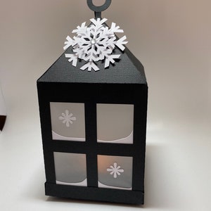 Winter Window Scene Lantern-Snow Scene Lantern-Light-Up-Table Decoration-Handmade-Free Shipping