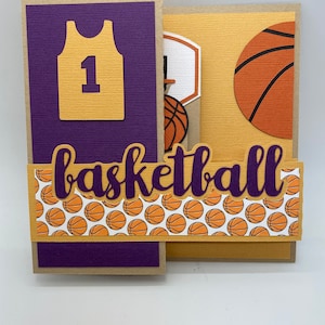 Basketball Themed Card-Sports Themed Card-All Occasion-3D-Handmade-Free Shipping