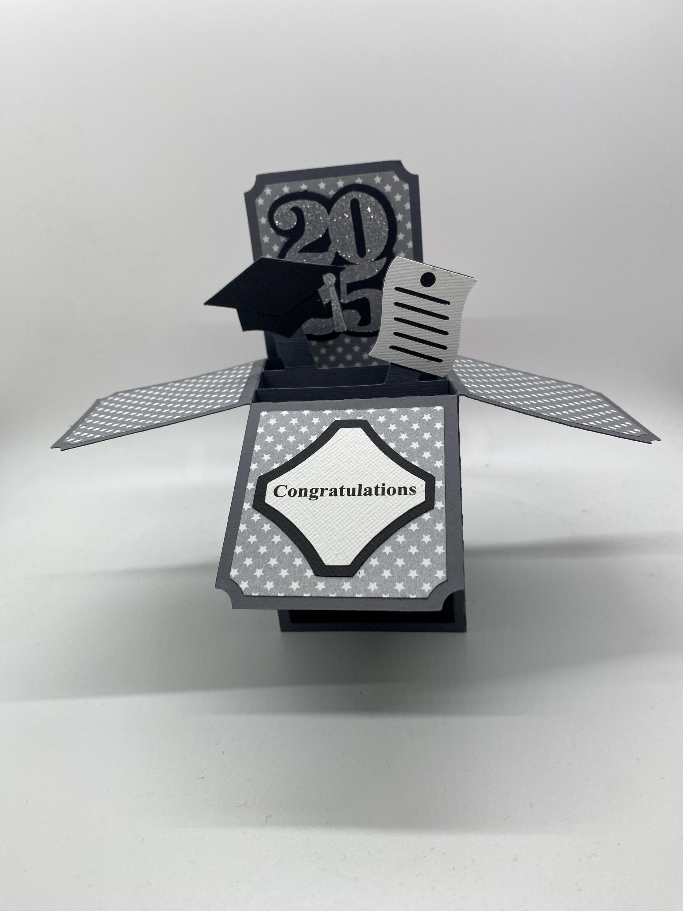Graduation Box Card-3D Card-Custom-Greeting Card- Speciality Card- Handmade-Free Shipping