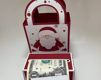 Christmas Santa Money Box-Holiday Money Box-Gift Box-Handmade-Free Shipping