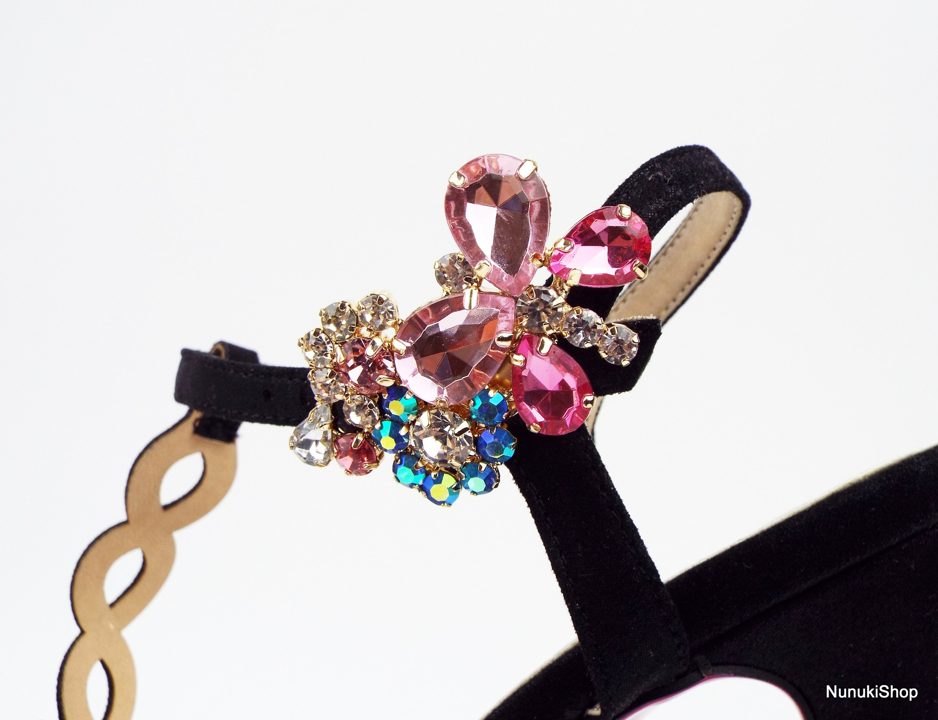 Butterfly Shoe Clips Pair of Multicolor Shoe Clips Highheel Etsy