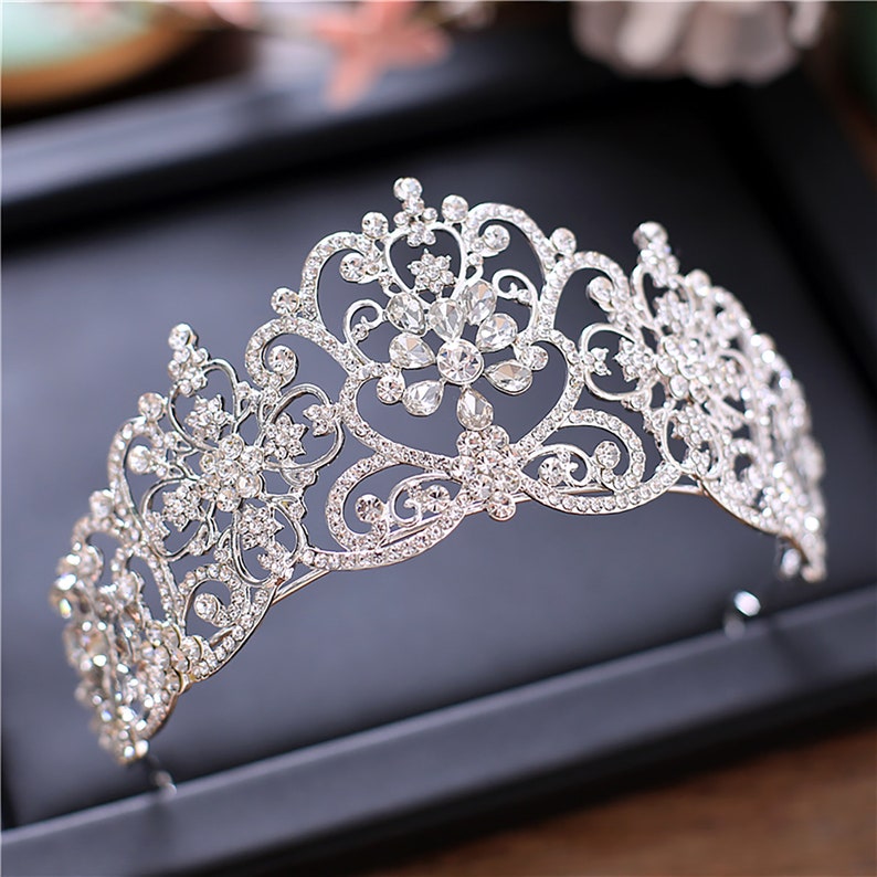 Bridal Tiara Crown Rhinestones crown Princess Bride crown Etsy