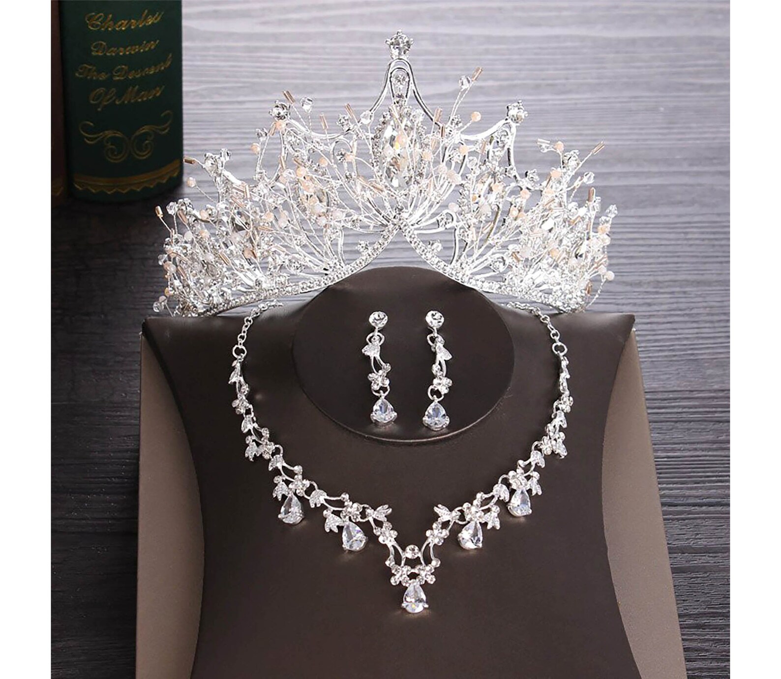 Bridal Tiara Crown Princess Bride Crown Rhinestones Wedding Etsy