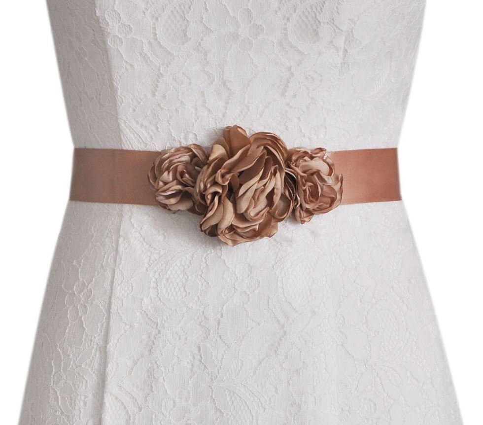 Wedding Bridal Dress Sash Belt Decorative Dress Belt Flower Sash Belt  Bridal Sash Belt 