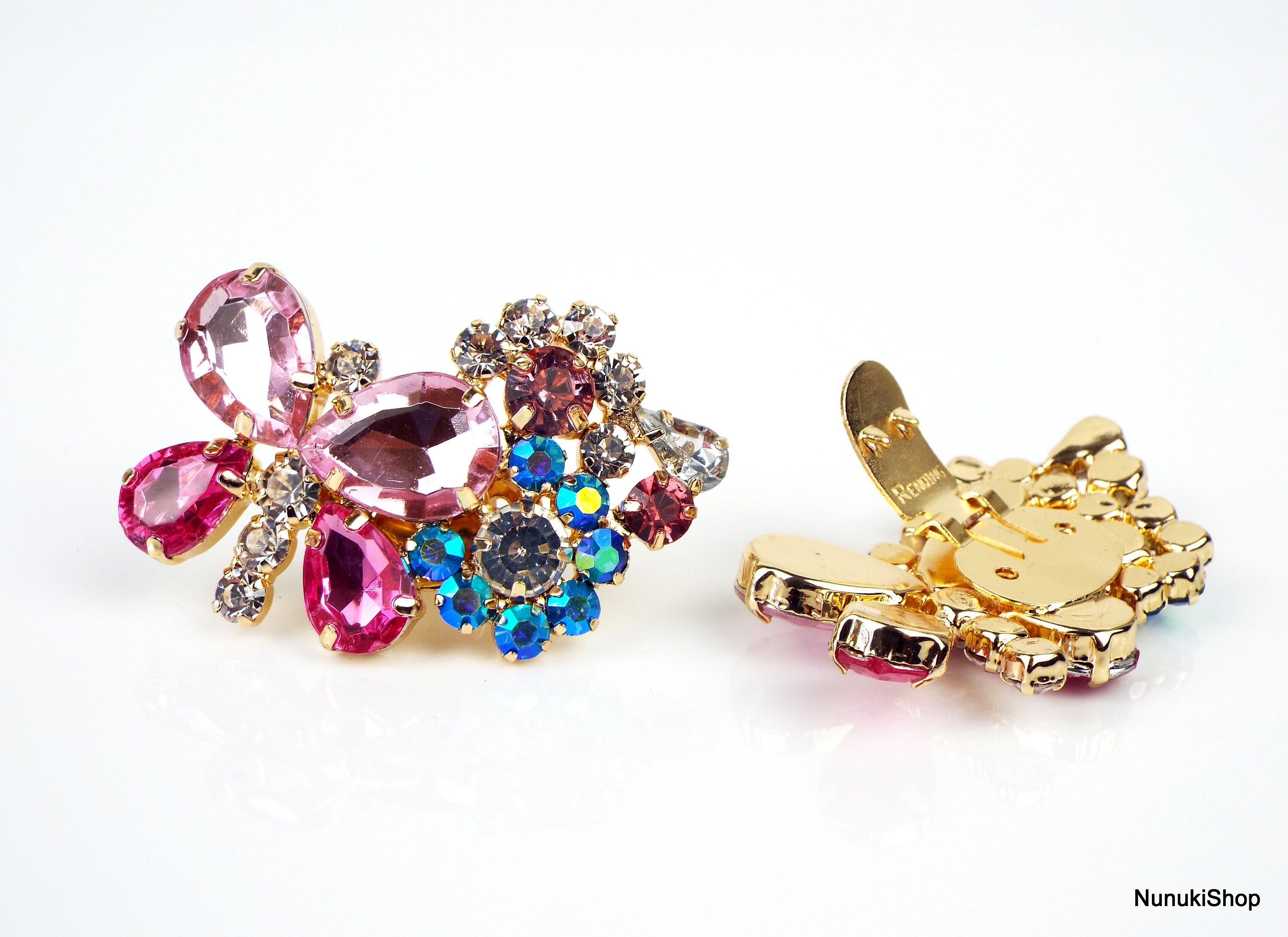 Butterfly Shoe Clips Pair of Multicolor Shoe Clips Highheel Etsy