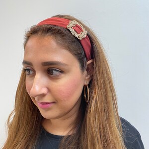 Laura Elizibeth Red MILAN embellished headband image 3