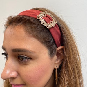 Laura Elizibeth Red MILAN embellished headband image 2