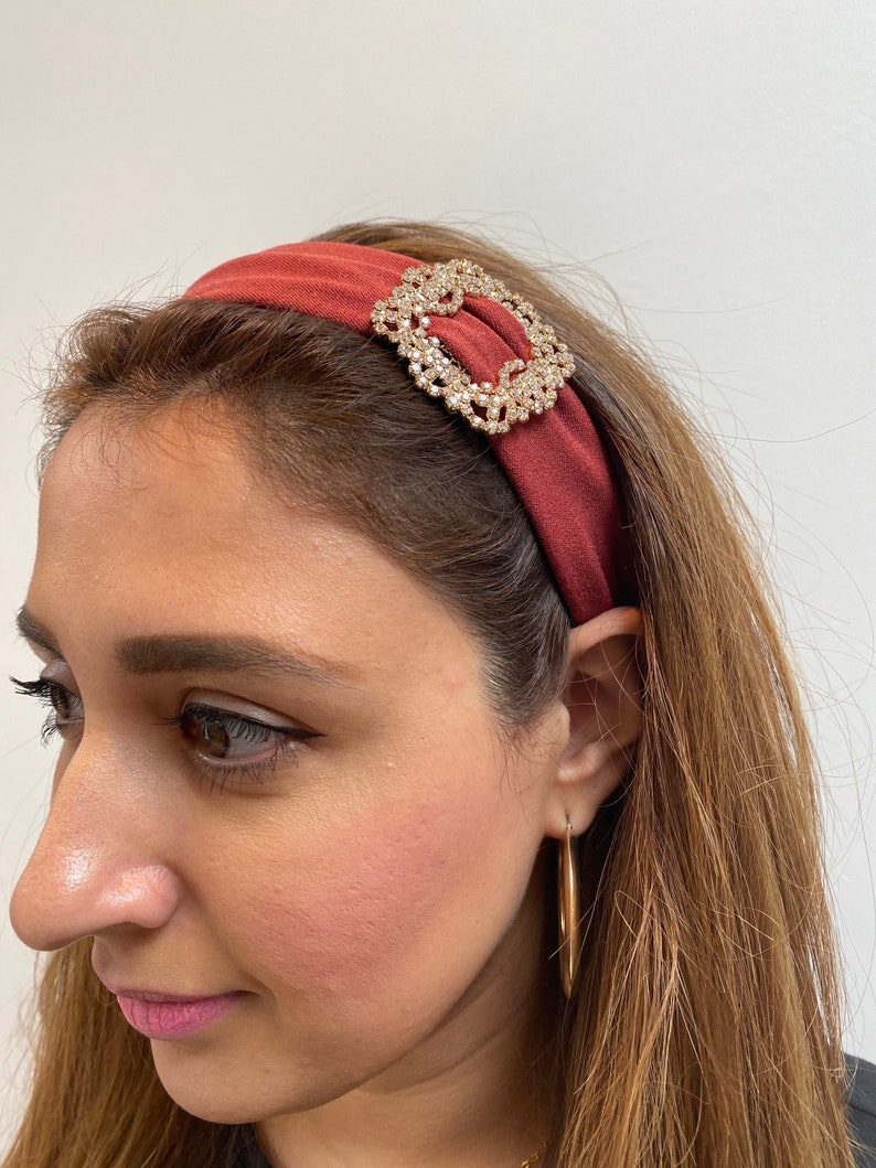 Laura Elizibeth Red MILAN embellished headband image 2