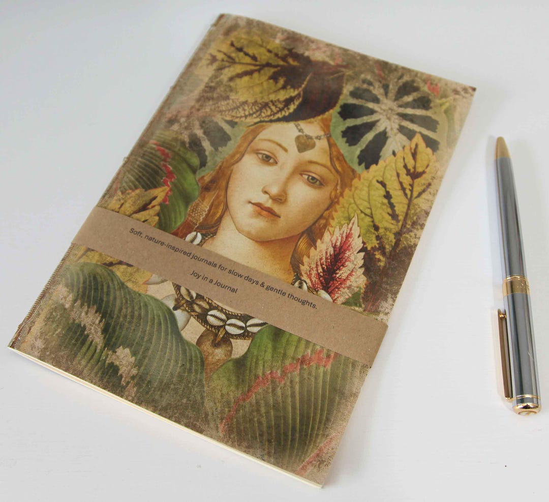 Handmade Botanical Notebook With a Matte Photo Paper Cover and 120gsm ...