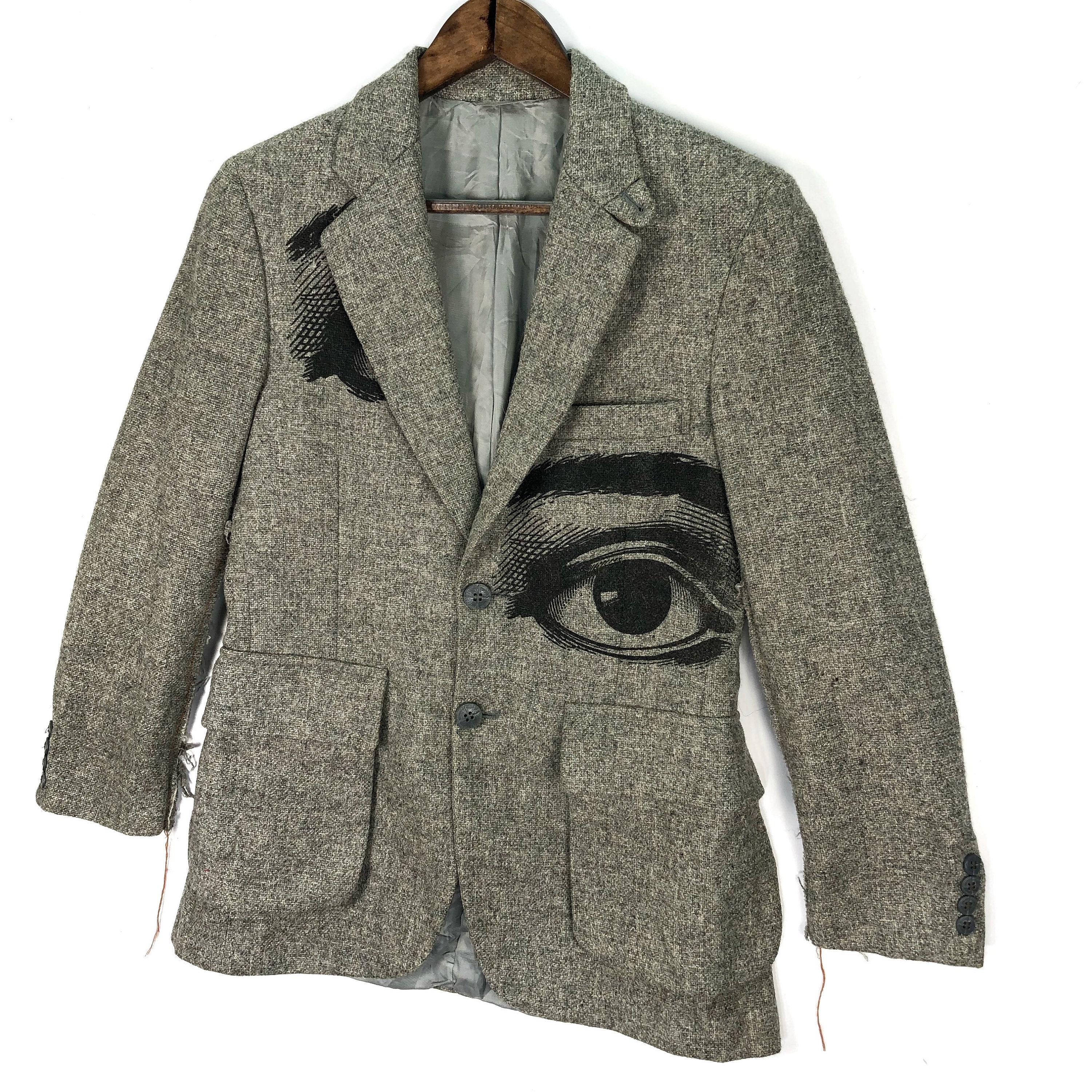 Stunning!! Libertine Distressed Printed Eyes Blazer Johnson Stunning!! Libertine Distressed Printed Eyes Blazer Johnson