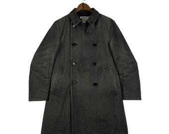 Vintage Katharine Hamnett London Double Breasted Denim Jacket Coat Made In Japan Size M