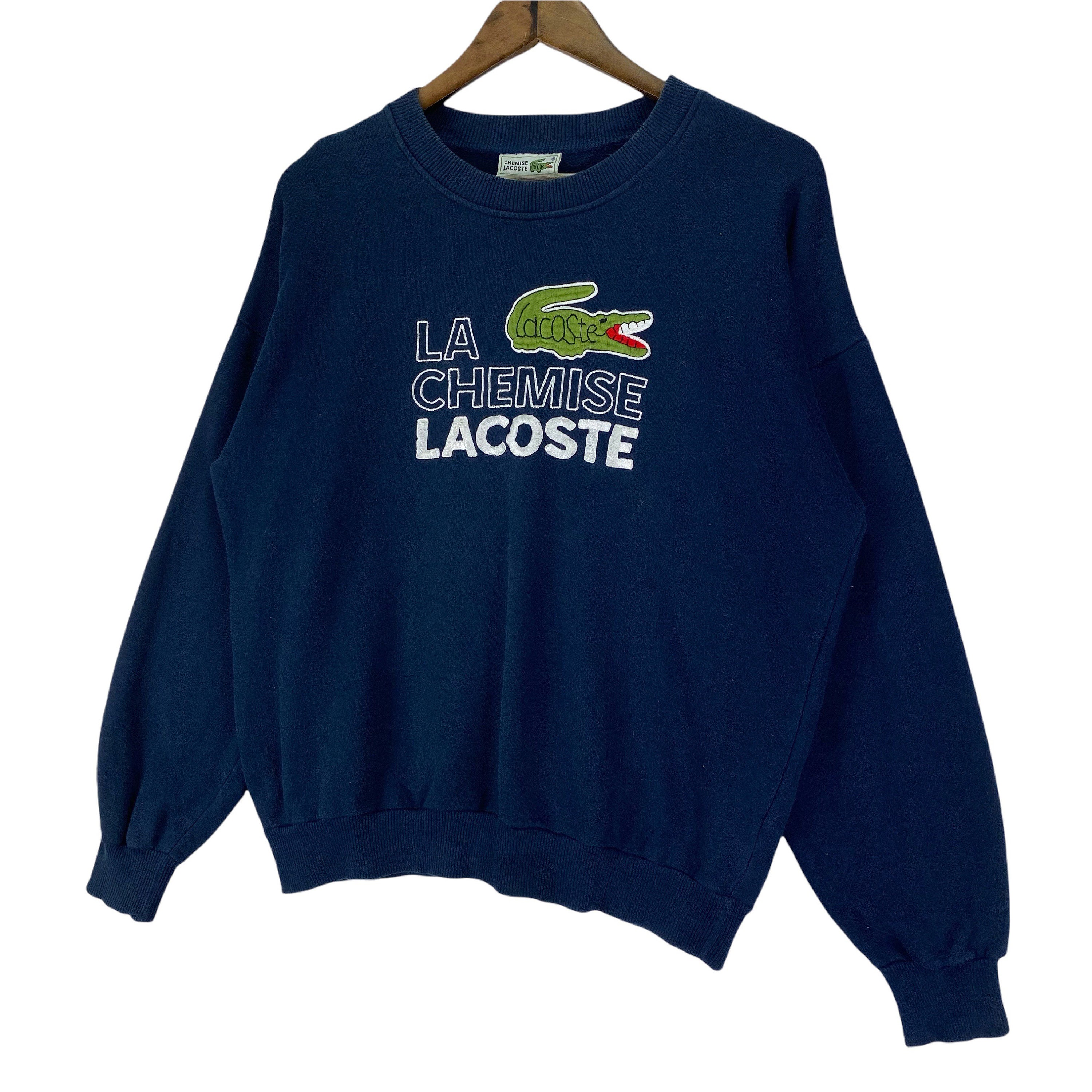 Sweatshirt M Vintage Stickerei Lacoste - Pullover Nancy Etsy großes Jahre Chemise Logo Größe Schweiz Crewneck 90er blau Jumper