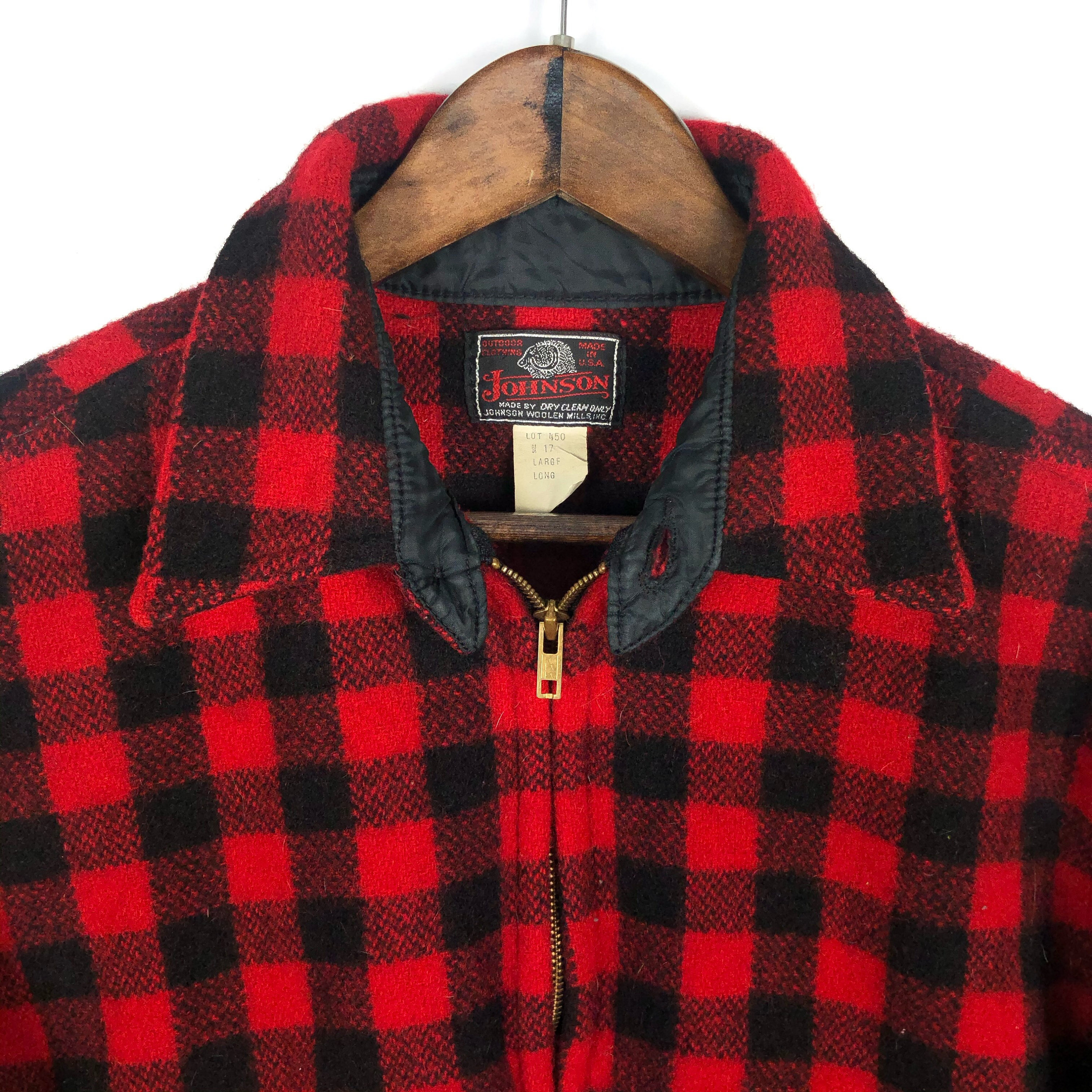 Vintage 60/70s Johnson Woolen Mills Jacket Buffalo Plaid Red Vintage 60/70s Johnson Woolen Mills Jacket Buffalo Plaid Red