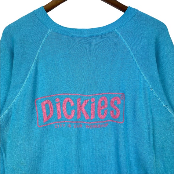 Sick Vintage!! 70s Dickies Crewneck Sweatshirt Bl… - image 2