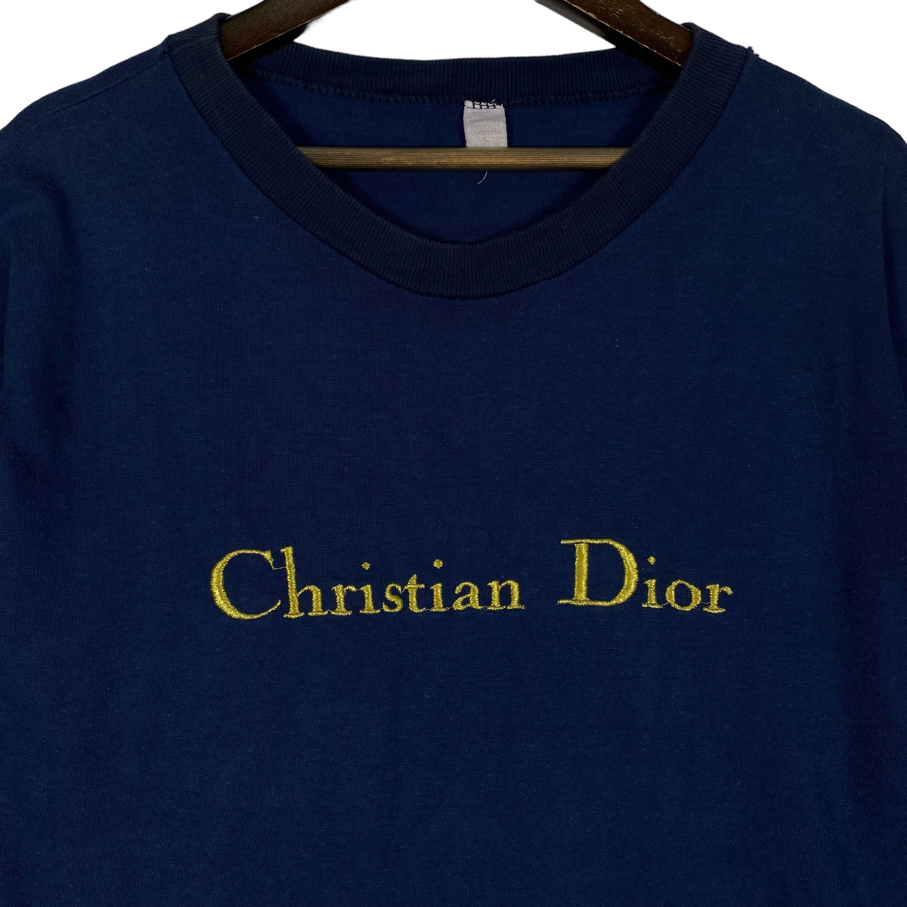 Vintage 80s Christian Dior T Shirt White Short Sleeve Crewneck ...