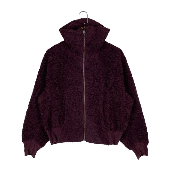 Christopher Lemaire X Uniqlo Sherpa Fleece Maroon Full Zip Jacket Taille L Etsy France