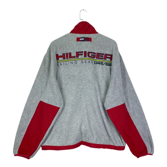 Vintage 90s Tommy Hilfiger Sailing Gear Full Zip Fleece Sweater