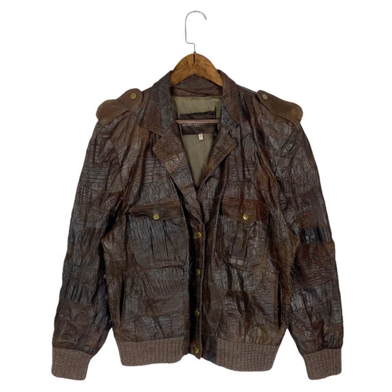 Vintage 80/90s Jacques Saint Laurent Leather Patches Jacket - Etsy