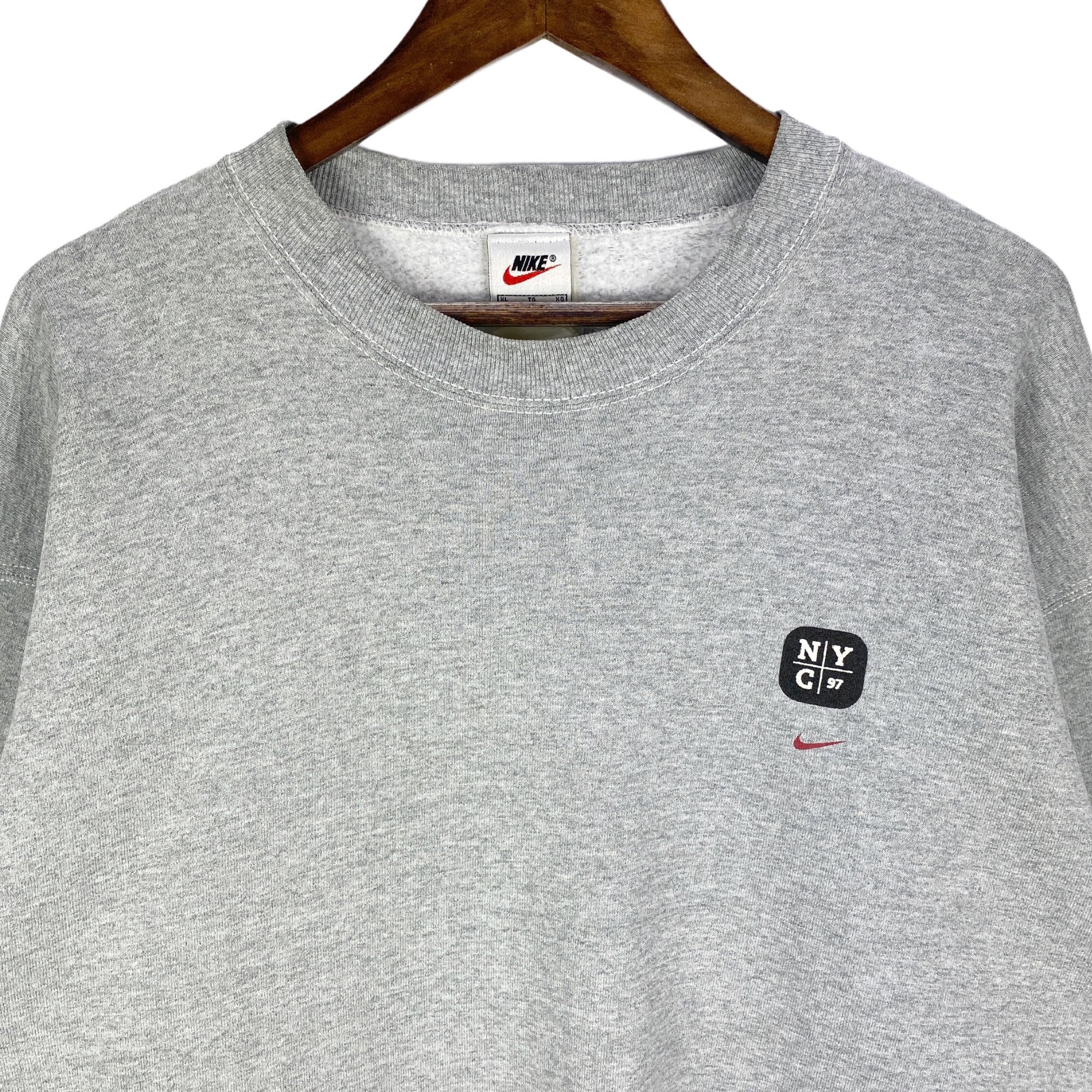 fibra responsabilidad . Vintage Nike Urban Tennis 1997 Sudadera Crewneck Gris Made In - Etsy España