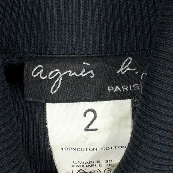 Vintage Agnes B Paris Turtleneck Sweatshirt High … - image 5