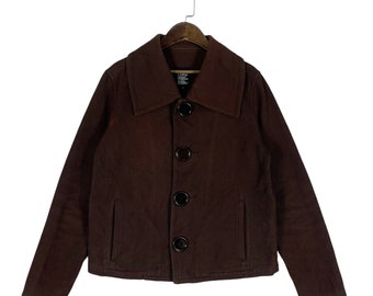 Vintage Limi Feu Jacket Womens Yohji Yamamoto Dark Brown Made In Japan Size M