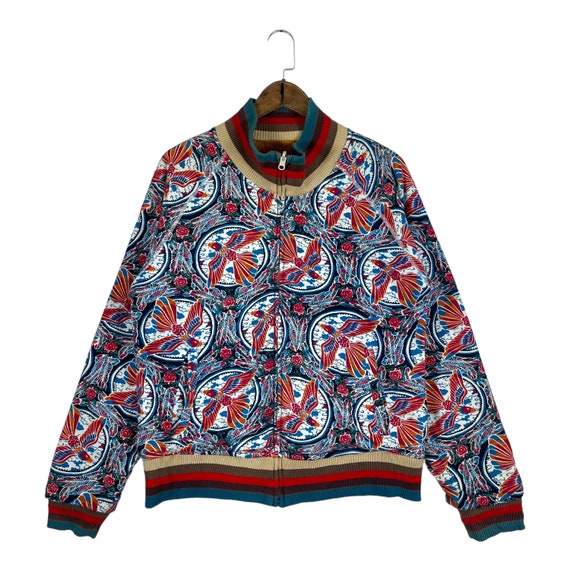 Vintage KU Phoenix Reversible Jacket Fluffy Fleece Bomber Full Zip 