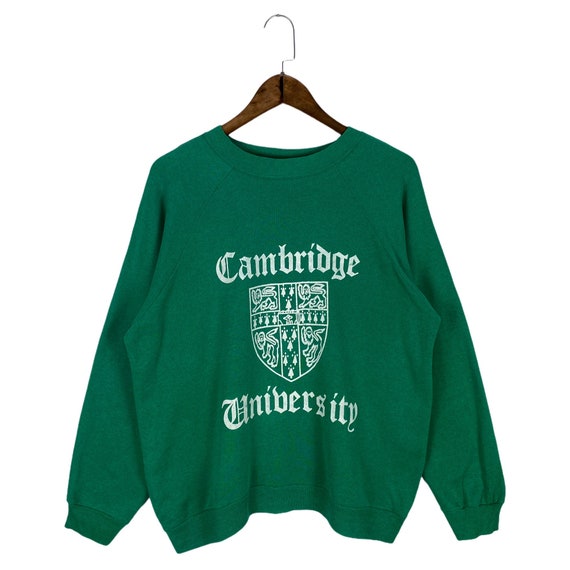 Usa Made Logo Big in Etsy Pullover Cambridge Vintage Size L 90s - University Crewneck Jumper Sweatshirt Stunning