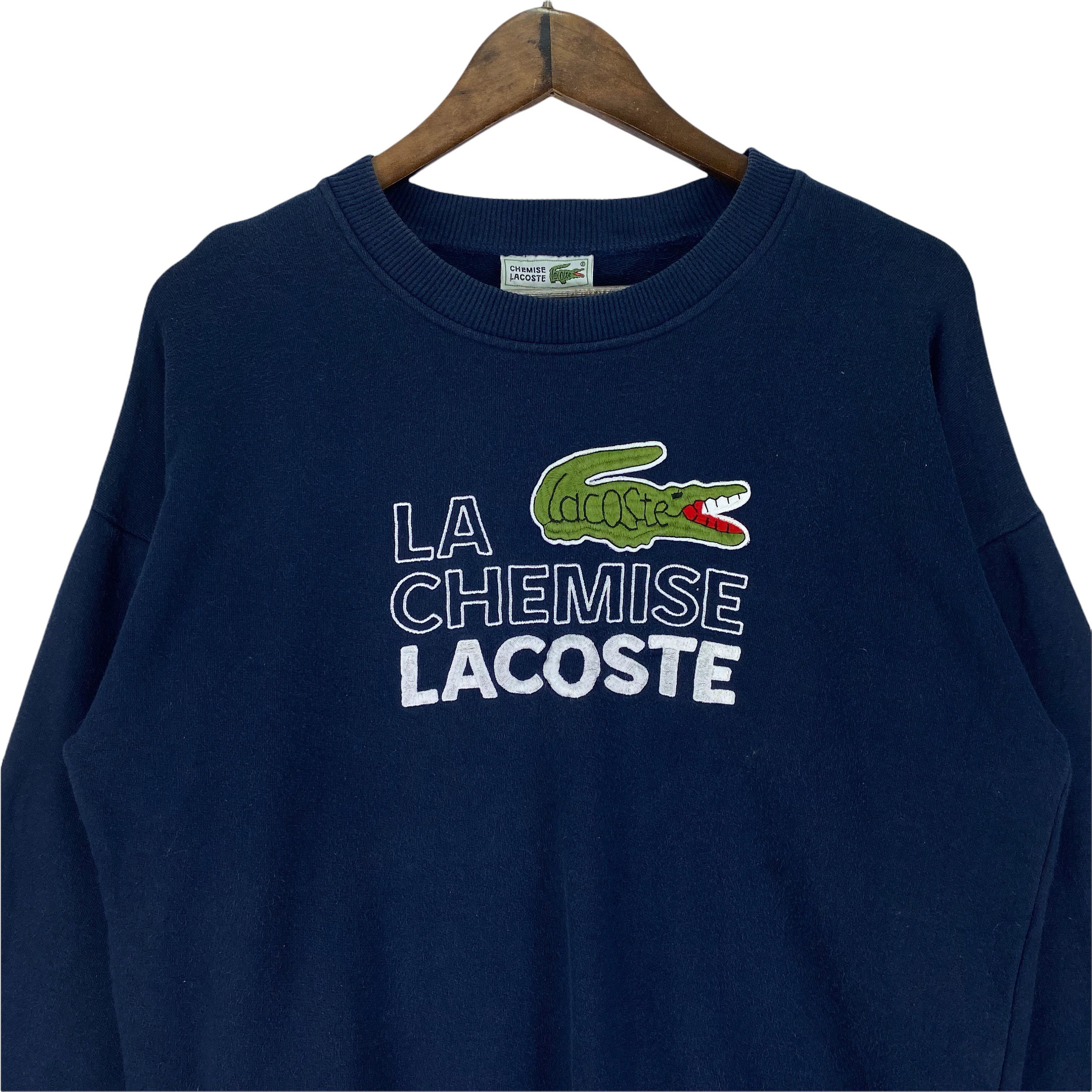 Vintage 90er Jahre Chemise Lacoste Sweatshirt Crewneck großes Logo Stickerei  Nancy blau Pullover Jumper Größe M - Etsy Schweiz