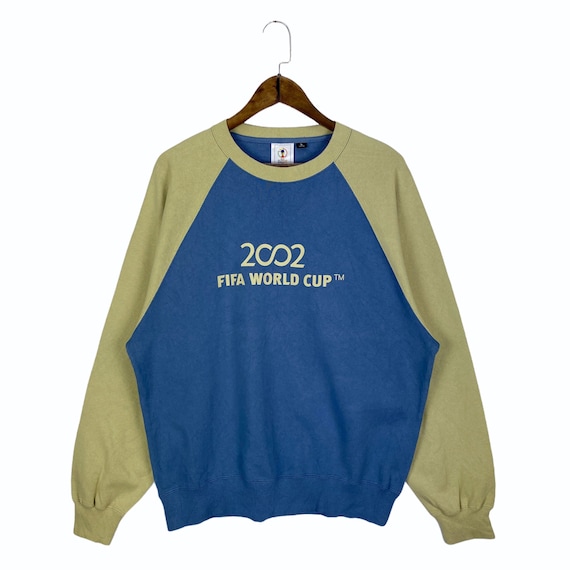 Vintage Fifa World Cup 2002 Korea Japan Crewneck Sweatshirt Raglan  Excellent Condition Pullover Jumper Size L 