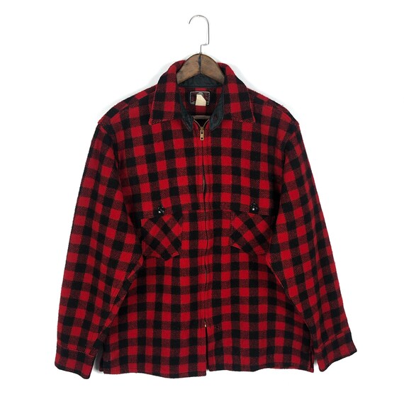 Vintage 60/70s Johnson Woolen Mills Jacket Buffalo Plaid Red Vintage 60/70s Johnson Woolen Mills Jacket Buffalo Plaid Red