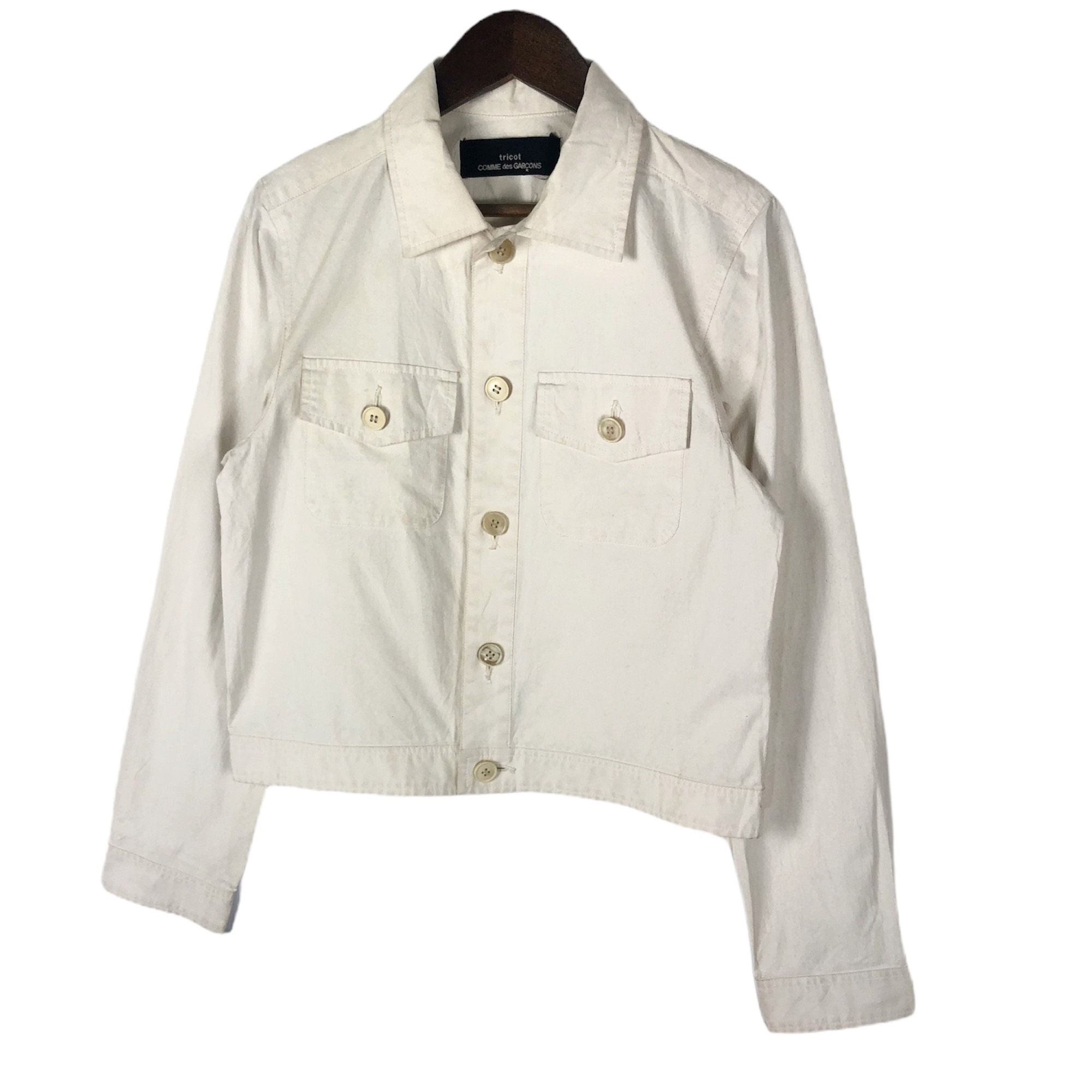Vintage AD 1995 Tricot Comme Des Garcons Light Jacket Womens Beige Made in Japan Size S Etsy