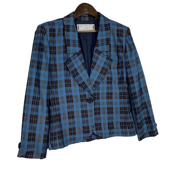 Vintage Yves Saint Laurent Diffusion Femmes Plaid… - image 2