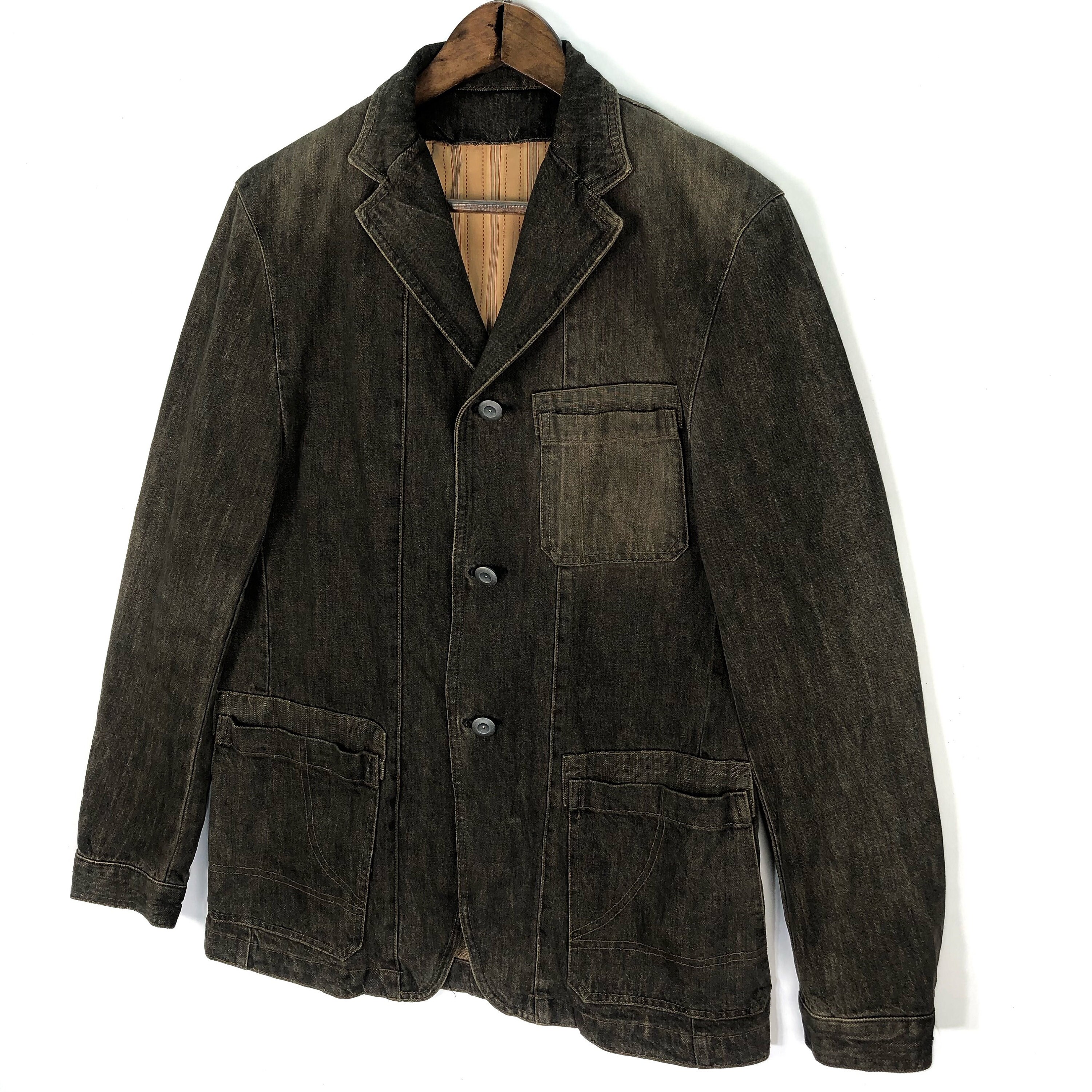 Vintage Comme Ca Du Mode Denim Chore Jacket Stone Wash Made in Japan ...