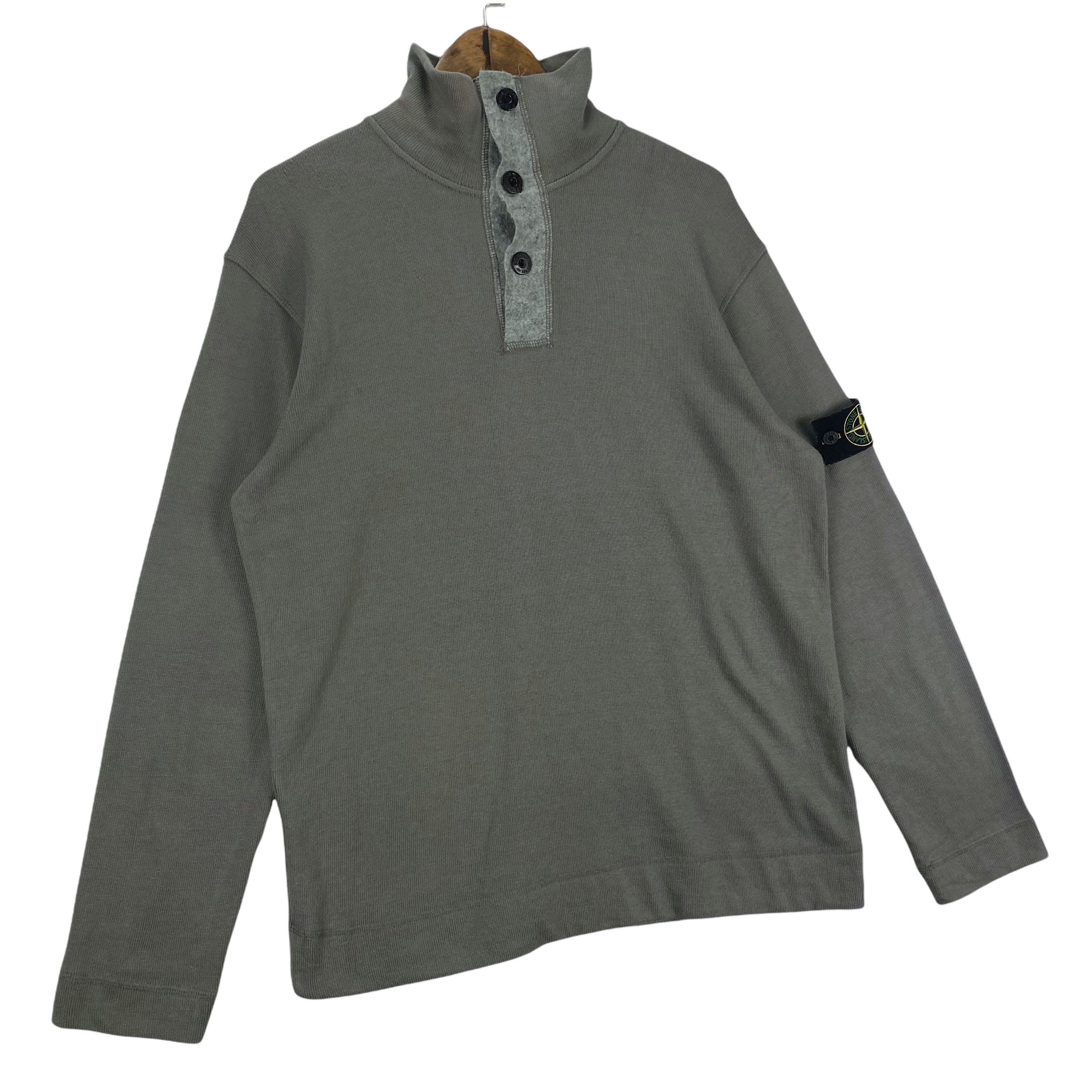 Vintage Stone Island Half Button Sweatshirt Autumn Winter Vintage Stone Island Half Button Sweatshirt Autumn Winter