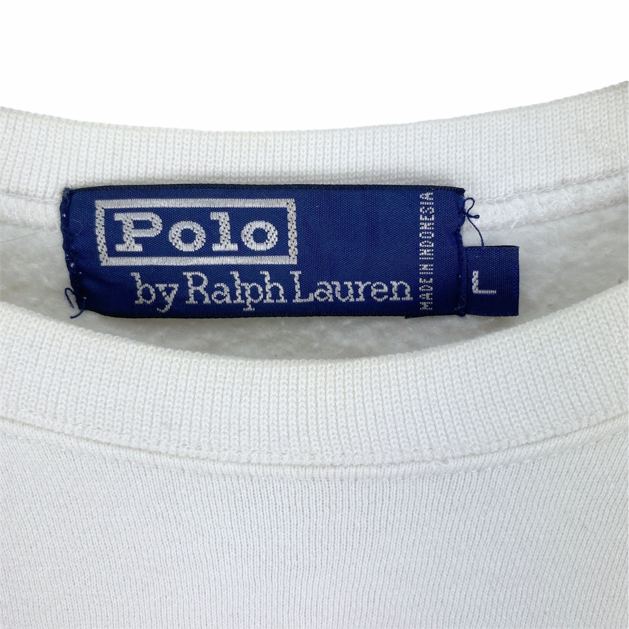 Vintage Polo Ralph Lauren Crewneck Sweatshirt White Multicolor - Etsy