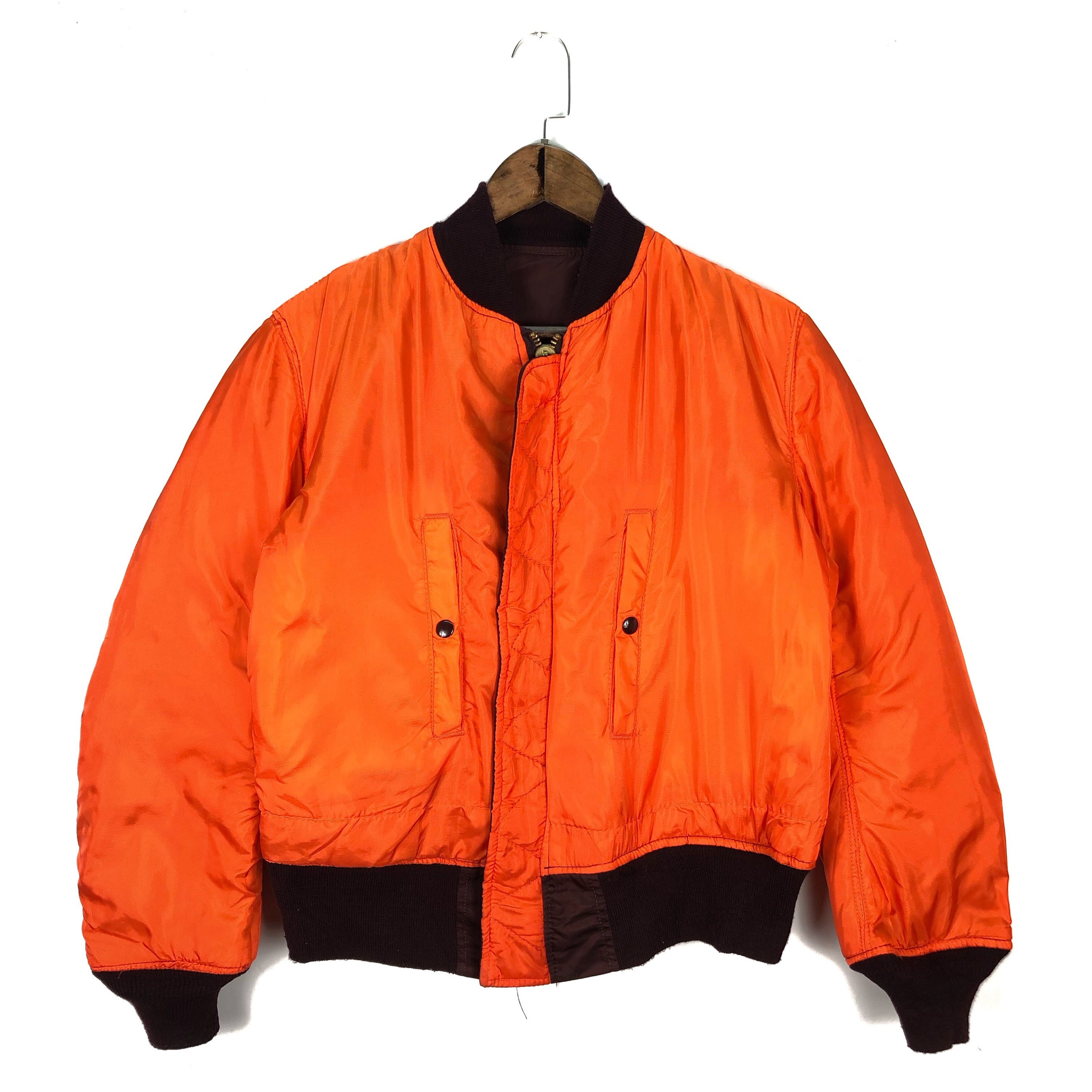 Vintage 90s Alpha Industries MA-1 Reversible Bomber Jacket - Etsy