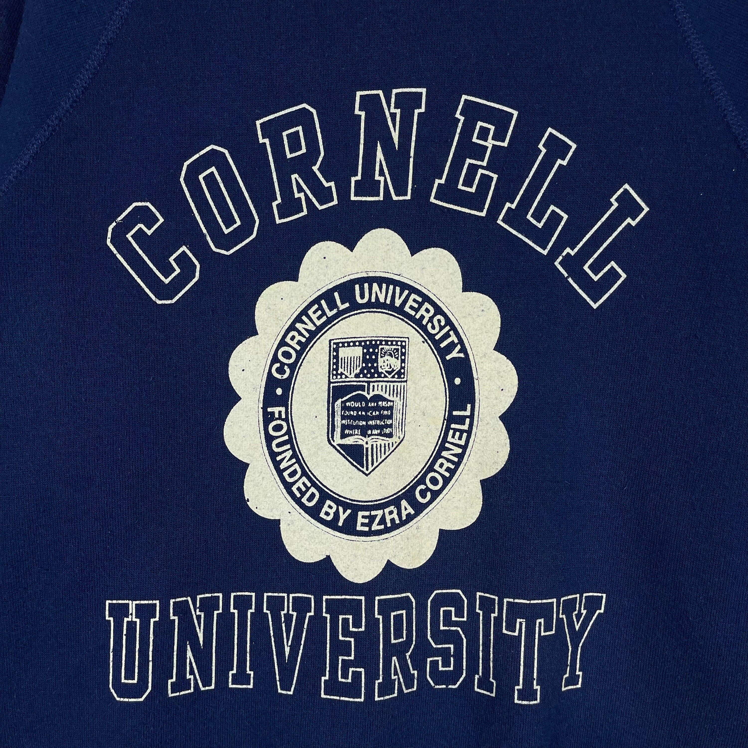 Vintage 80s Cornell University Crewneck Sweatshirt Orange Big Logo Made in  USA Navy Blue Pullover Jumper Size L - Etsy