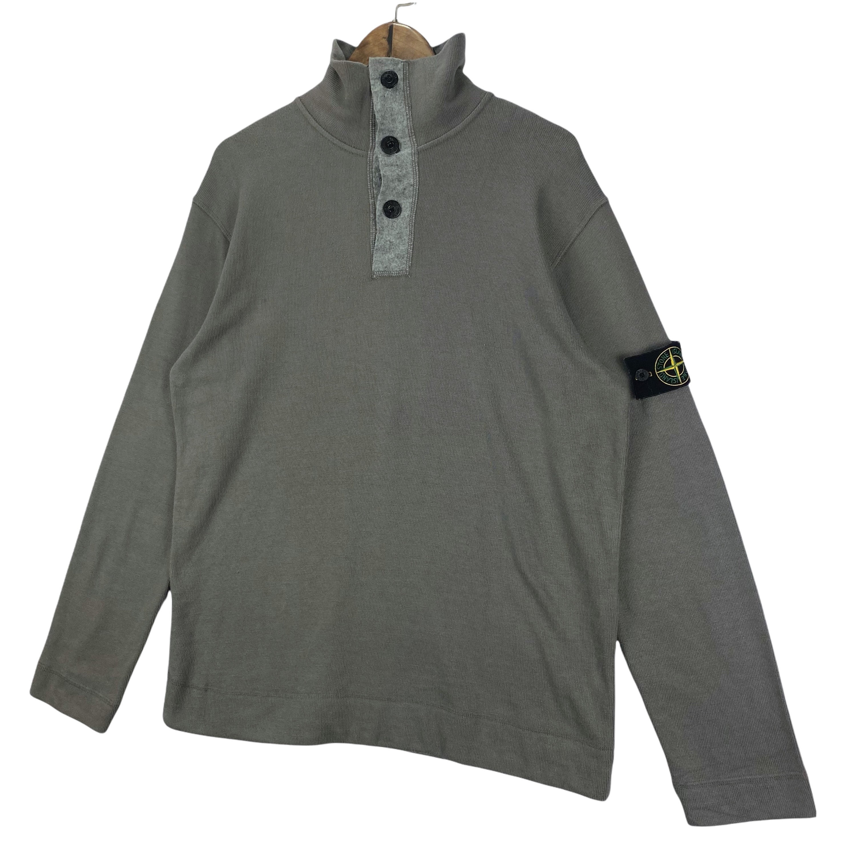 Vintage Stone Island Half Button Sweatshirt Autumn Winter Vintage Stone Island Half Button Sweatshirt Autumn Winter