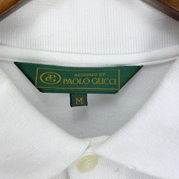 Vintage Paolo Gucci Button Collar Polo Shirt Smal… - image 6