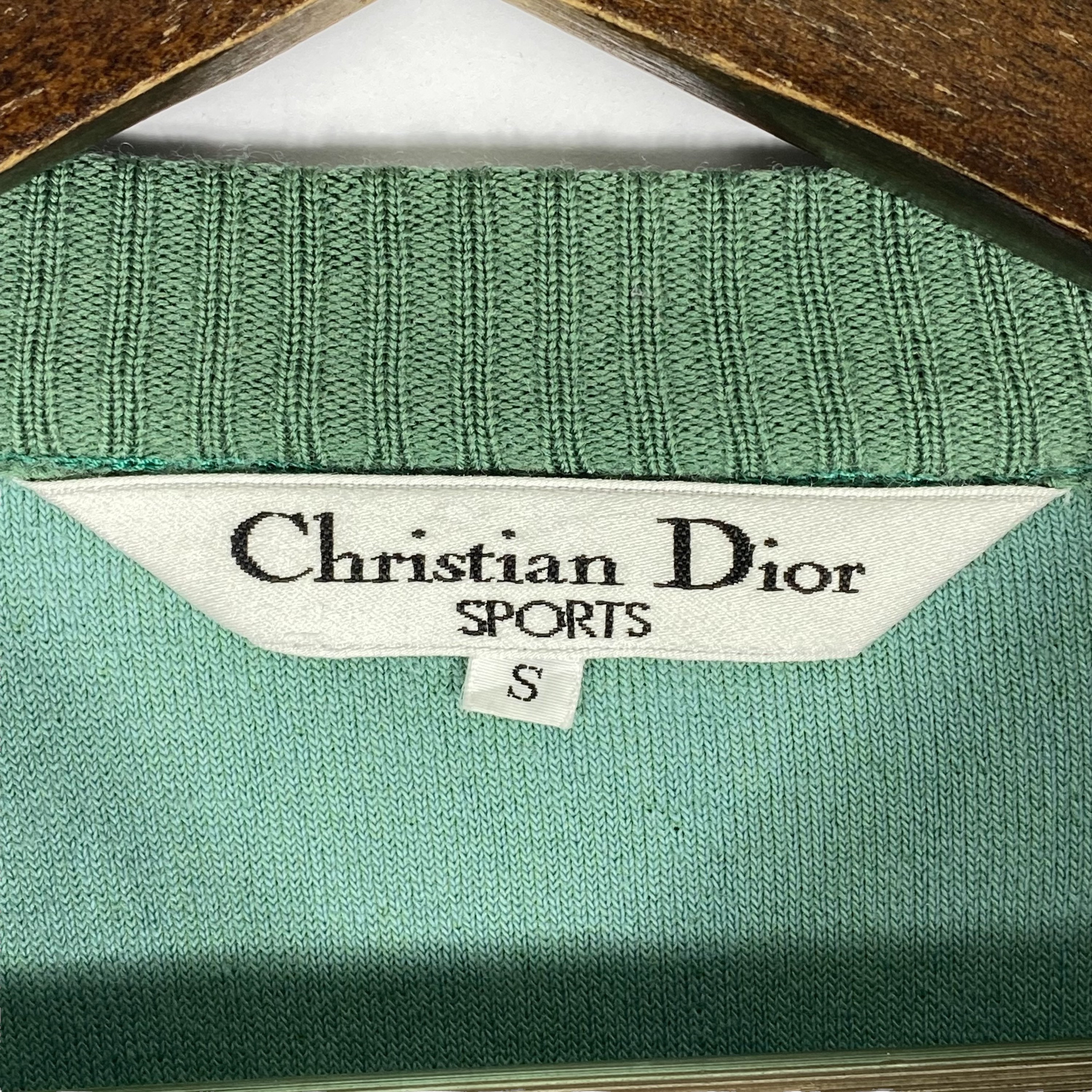 Vintage 90s Christian Dior Sport Velvet Green Sweatshirt Vintage 90s Christian Dior Sport Velvet Green Sweatshirt
