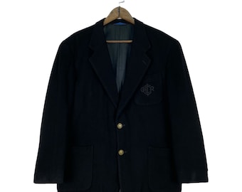 Vintage Christian Dior Blazer Black Wool Cashmere Blend