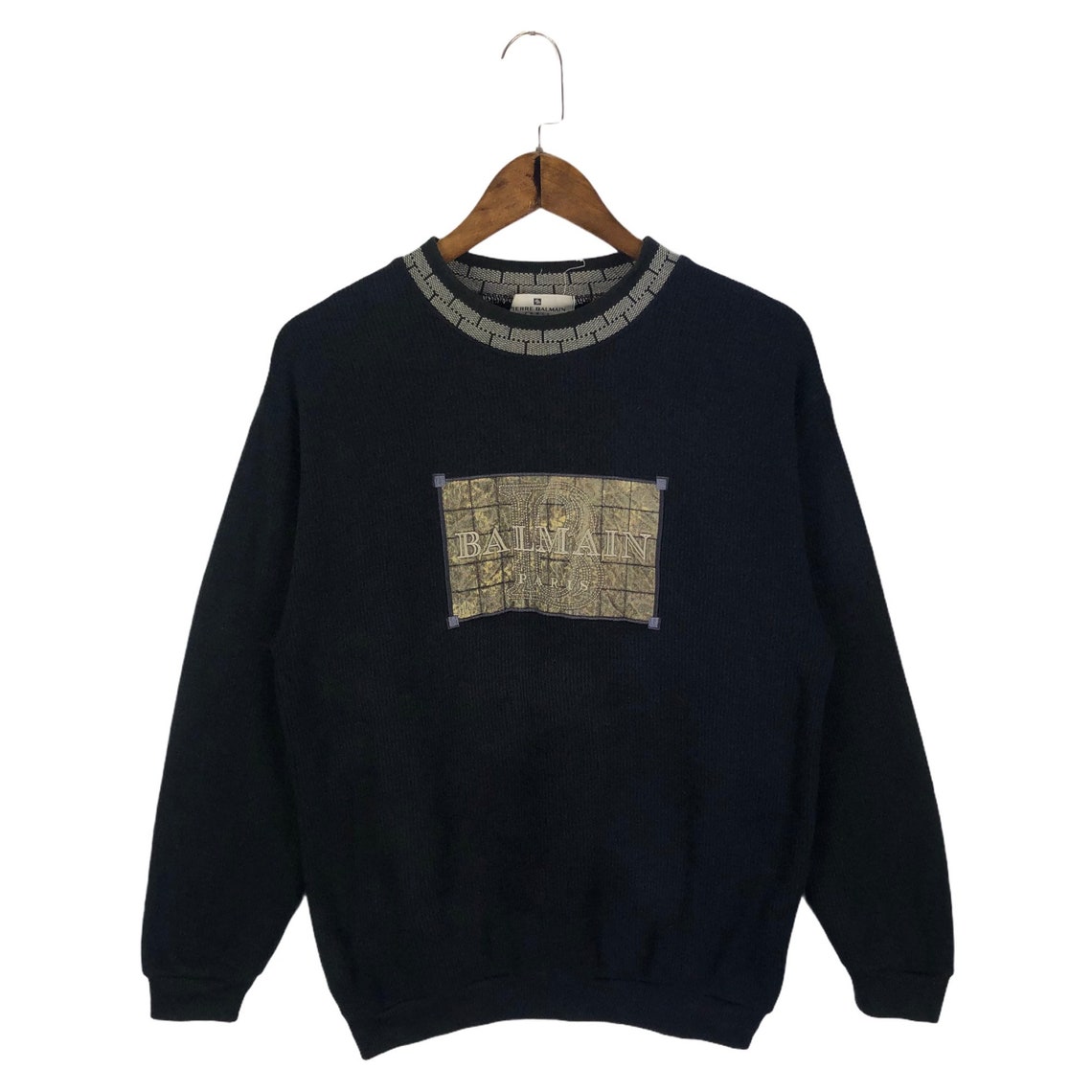 Vintage Pierre Balmain Paris Crewneck Sweatshirt Big Logo - Etsy UK