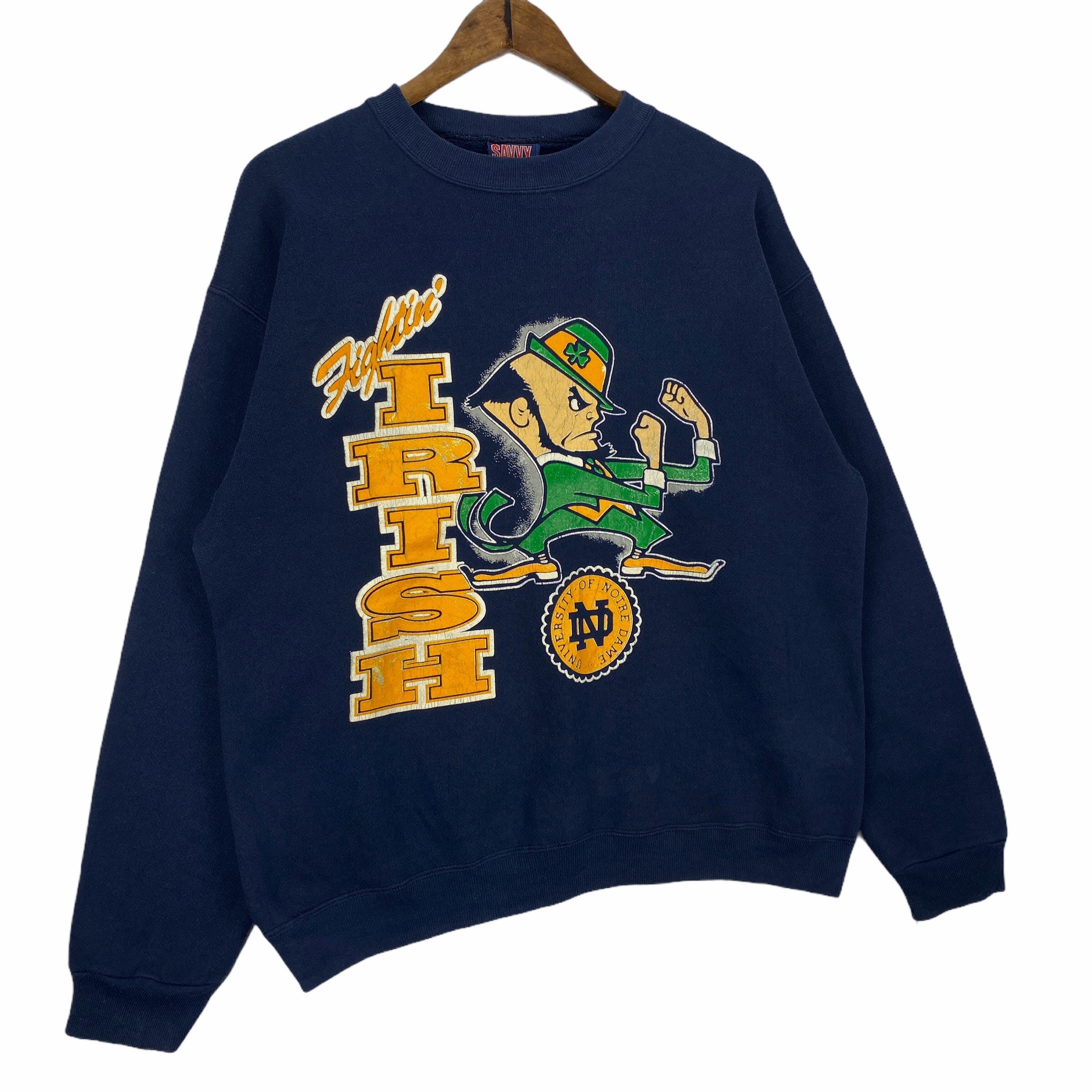 Vintage 90s Fighting Irish University of Notre Dame Sweatshirt