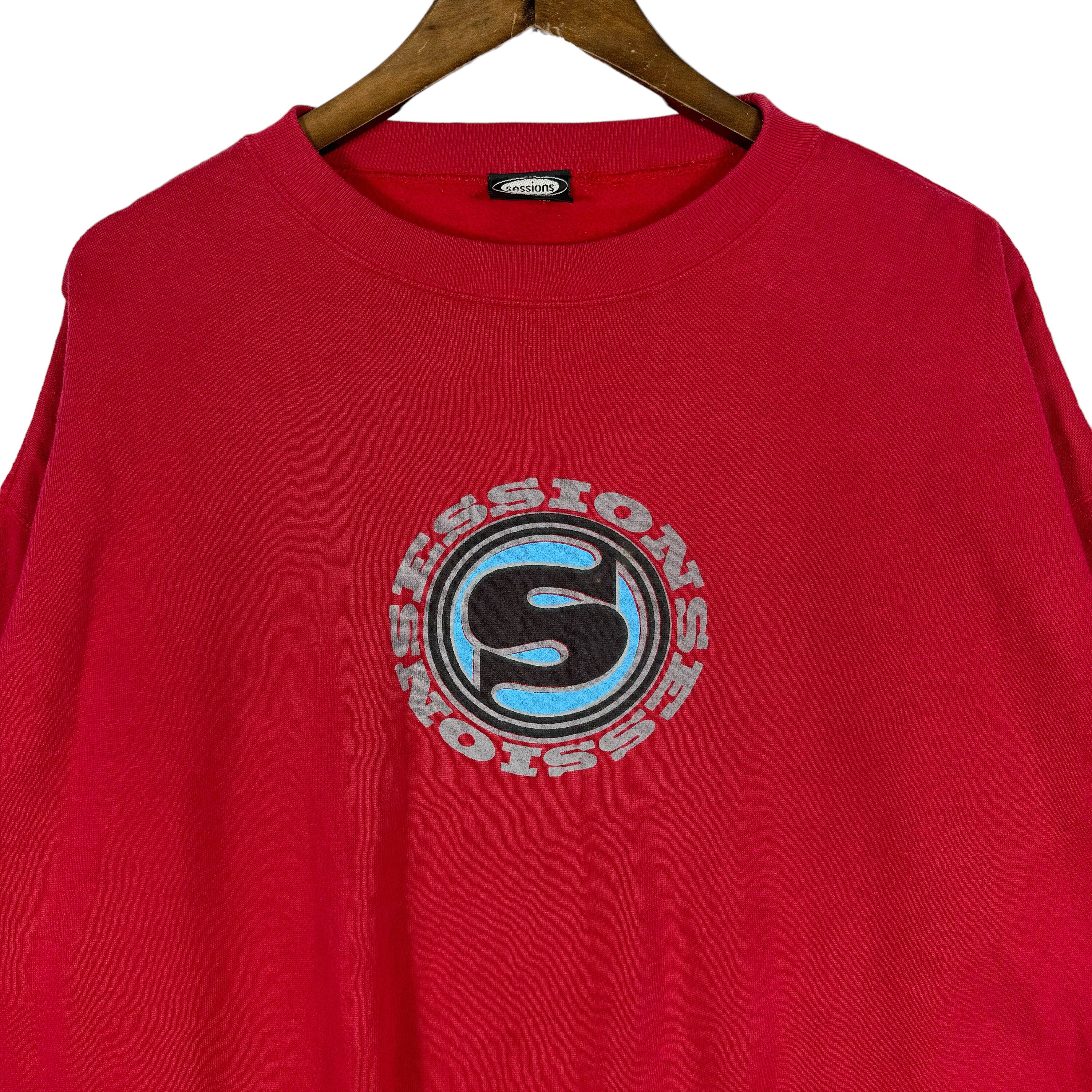 Vintage 90s Sessions Skateboard Sweatshirt Crewneck Made in