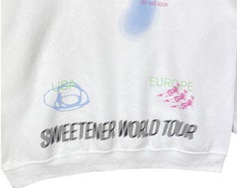 Vintage Official Ariana Grande Sweetener World Tour Sweatshirt Crewneck White Pullover Jumper Size L Etsy Canada