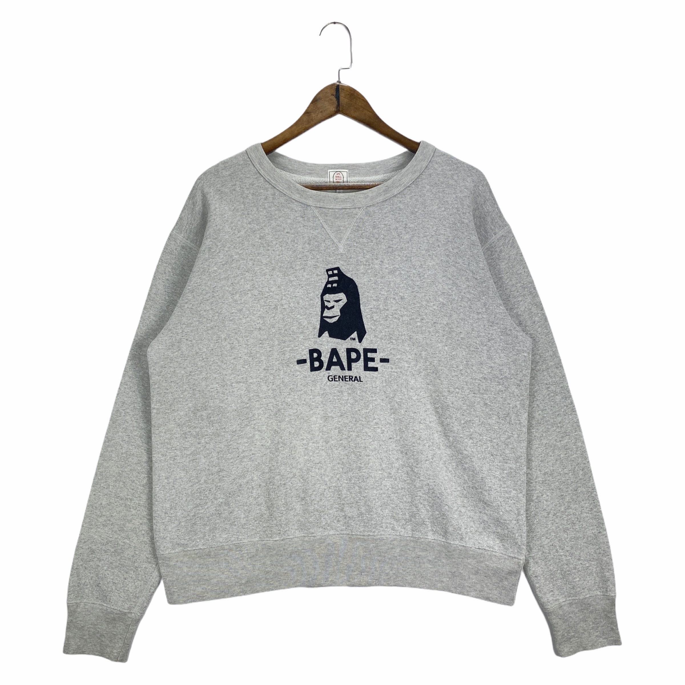 Vintage A Bathing Ape Bape General Sweatshirt Crewneck Big - Etsy