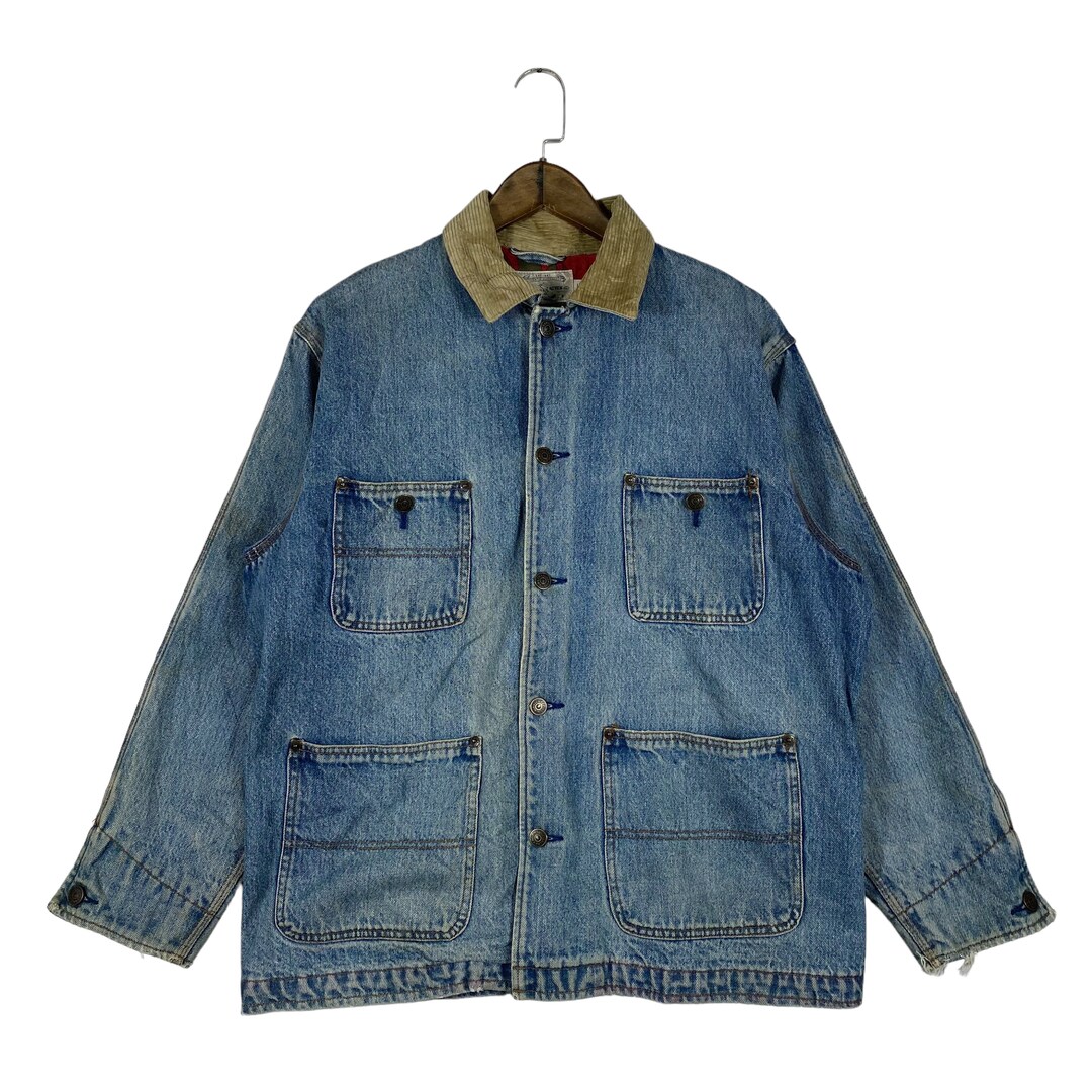 Vintage 80s Polo Ralph Lauren Denim Chore Jacket Aztec Southwest Lined Made in Singapore Workwear Size L - Etsy Vintage 80s Polo Ralph Lauren Denim Chore Jacket Aztec Southwest Lined Made in Singapore Workwear Size L - Etsy