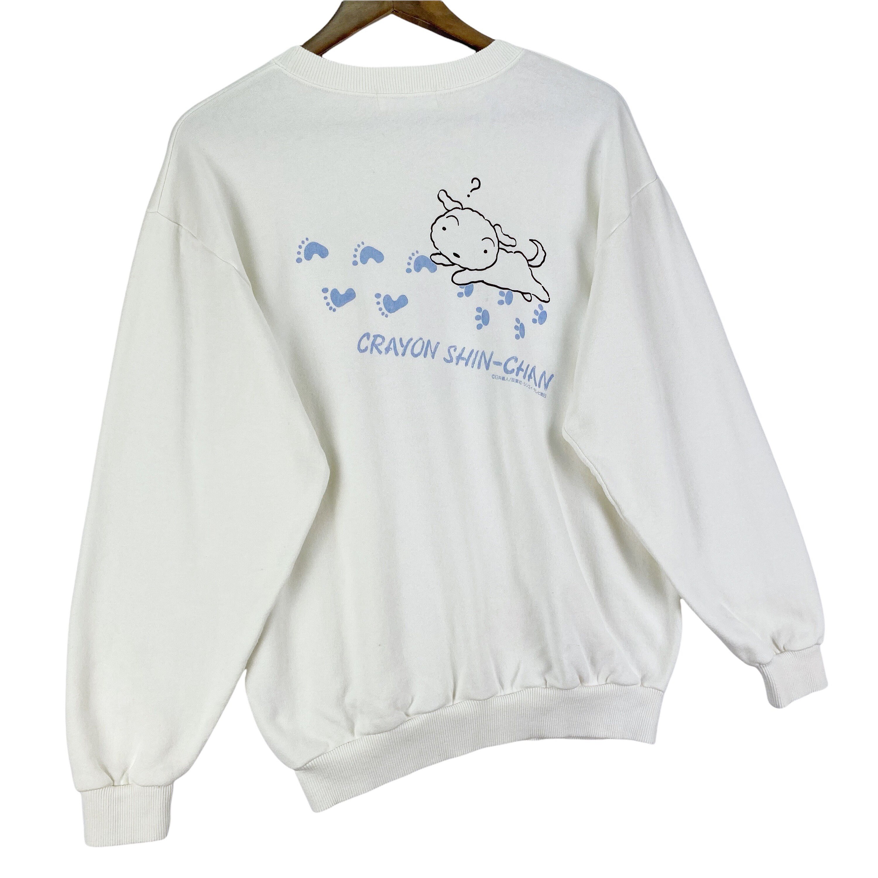 90s クレヨンしんちゃん スウェット レトロ　初期　Lサイズ 90s BANDAIオフィシャル クレヨンしんちゃん vintage スウェット