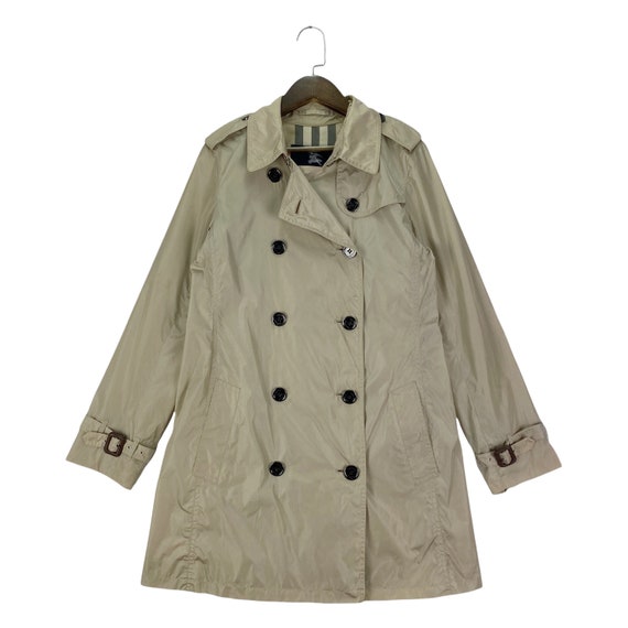 Vintage Burberry London Polyester Trench Coat Bei… - image 1